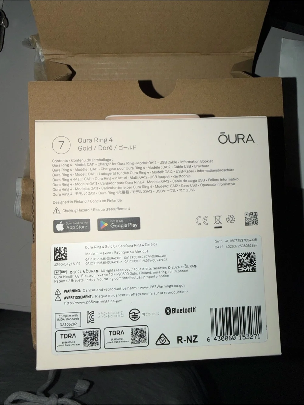 Gold Oura Ring 4 - Brand New in Box